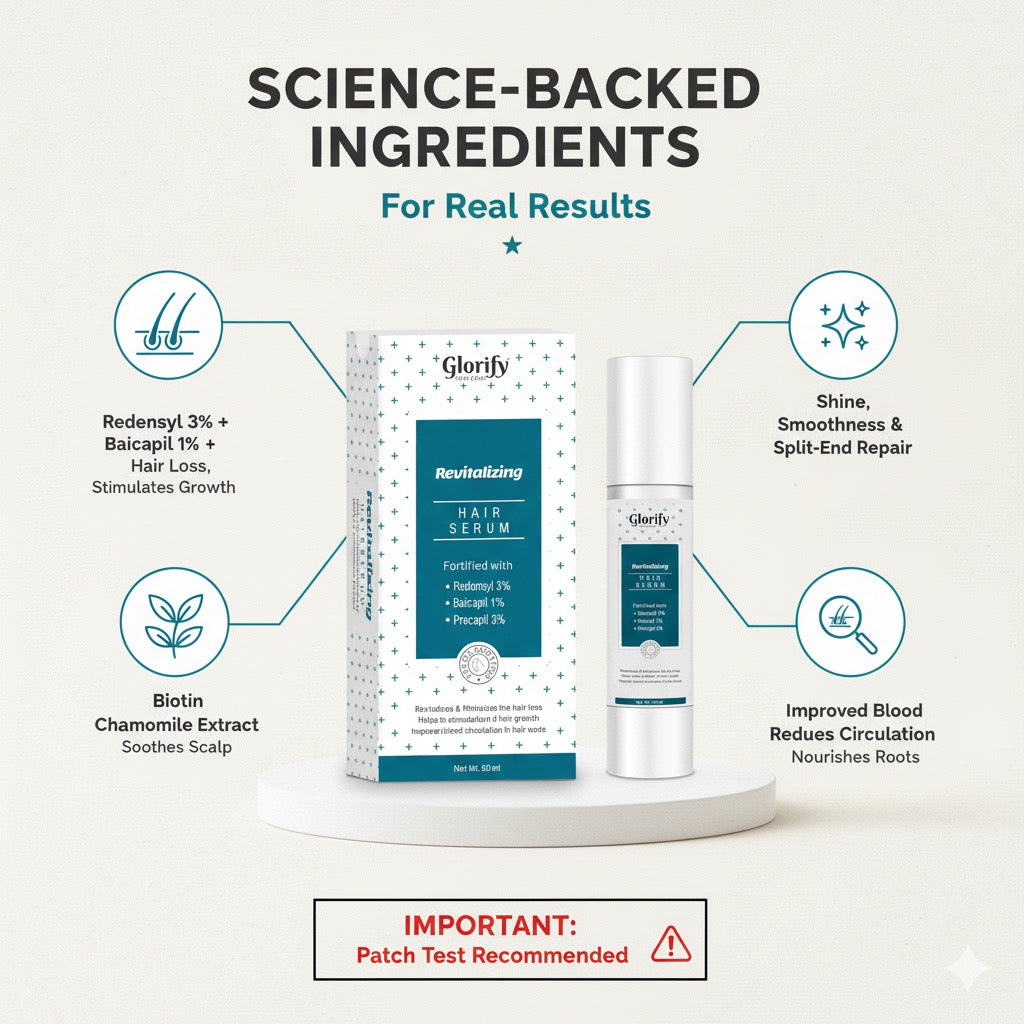 Glorify Revitalising Hair Serum | for Hair Fall , Grey Hairs & Hair Growth.