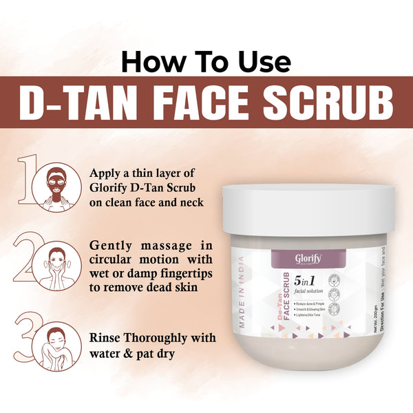 Glorify De-Tan Face Scrub | 5-in-1 Facial Solution