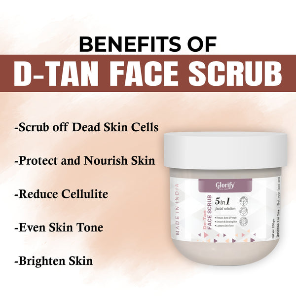 Glorify De-Tan Face Scrub | 5-in-1 Facial Solution