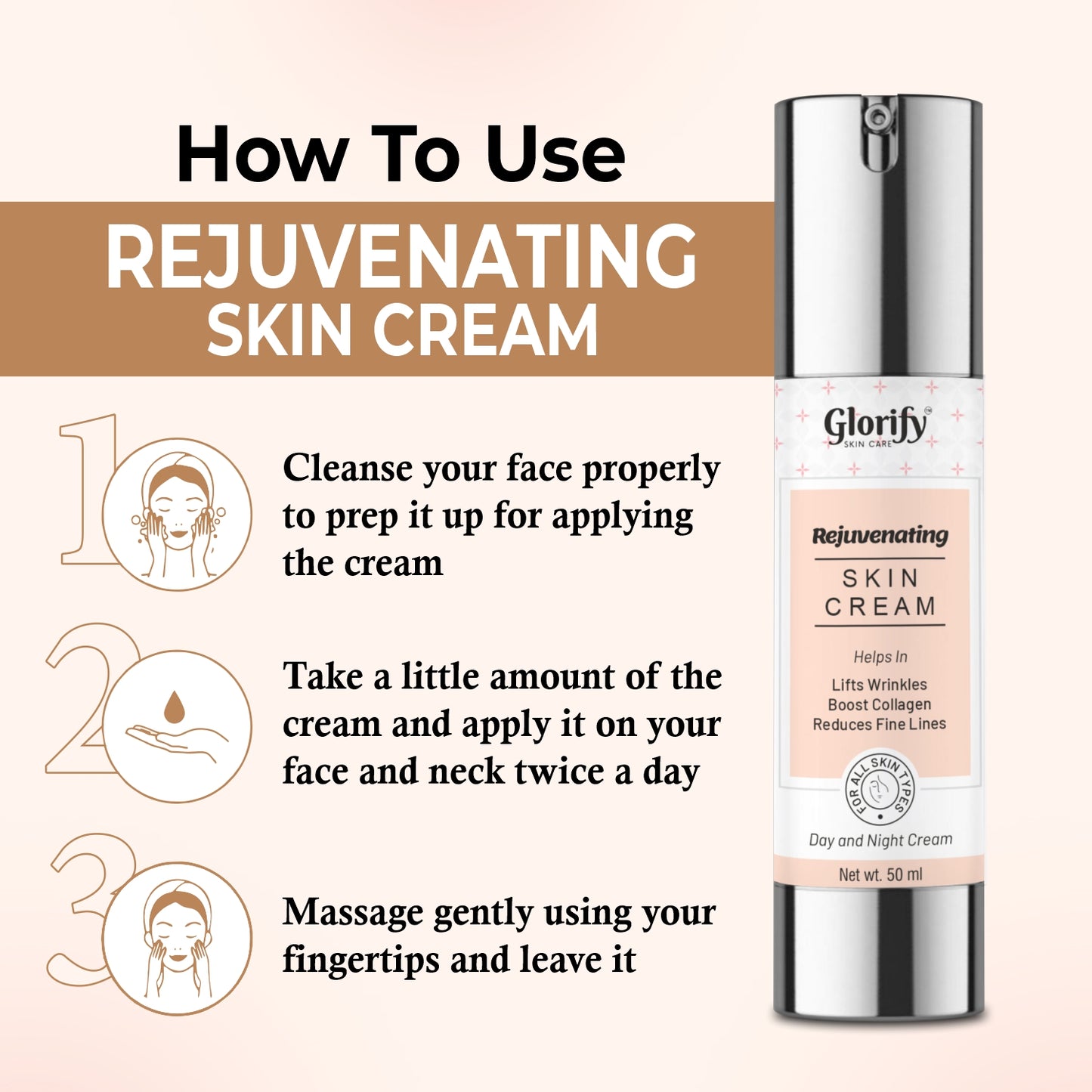Glorify Rejuvenating Skin Cream | for Anti-Aging , Boost collagen, Finelines and Wrinkles
