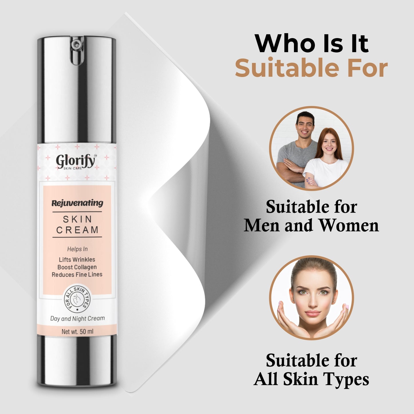 Glorify Rejuvenating Skin Cream | for Anti-Aging , Boost collagen, Finelines and Wrinkles