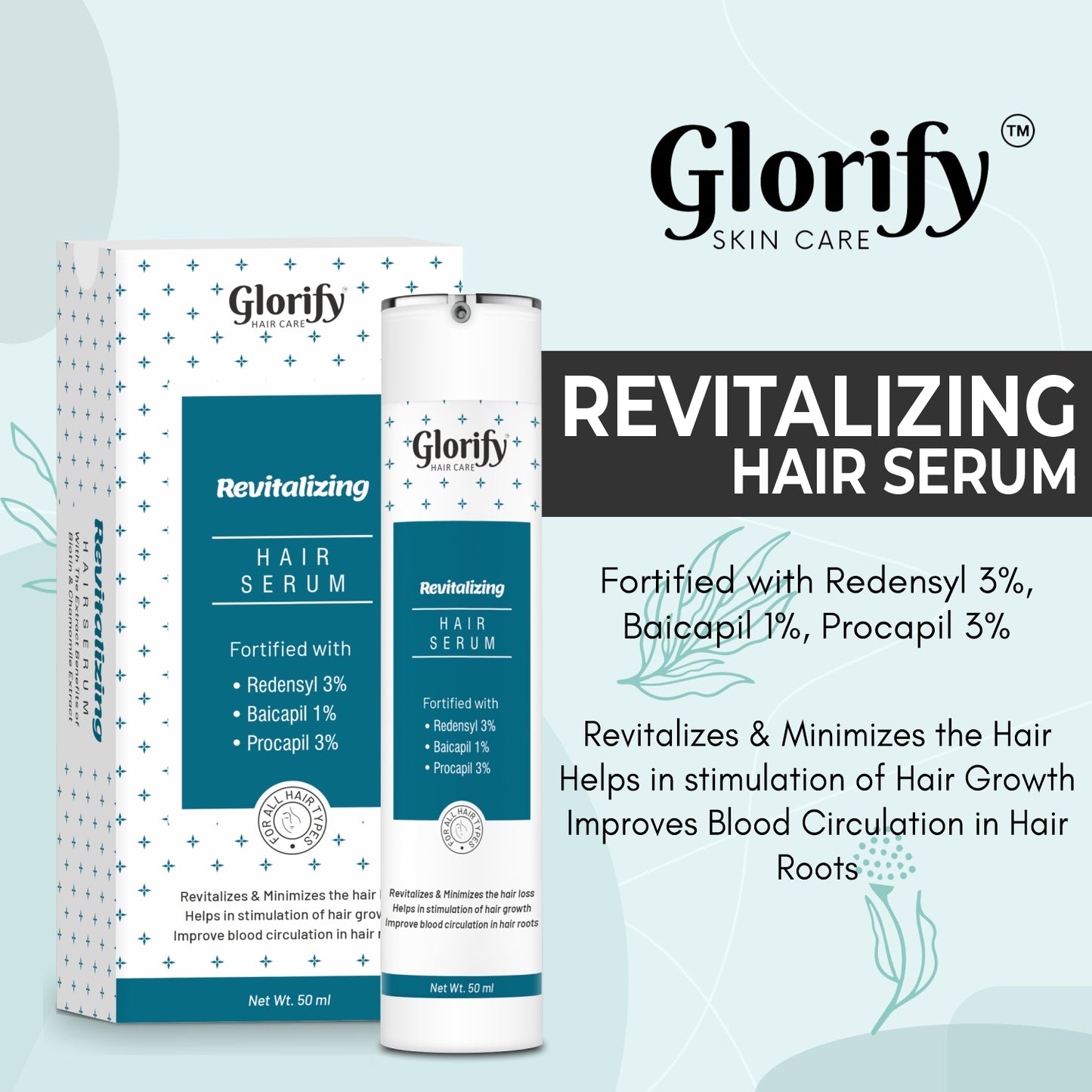 Glorify Revitalising Hair Serum | for Hair Fall , Grey Hairs & Hair Growth.