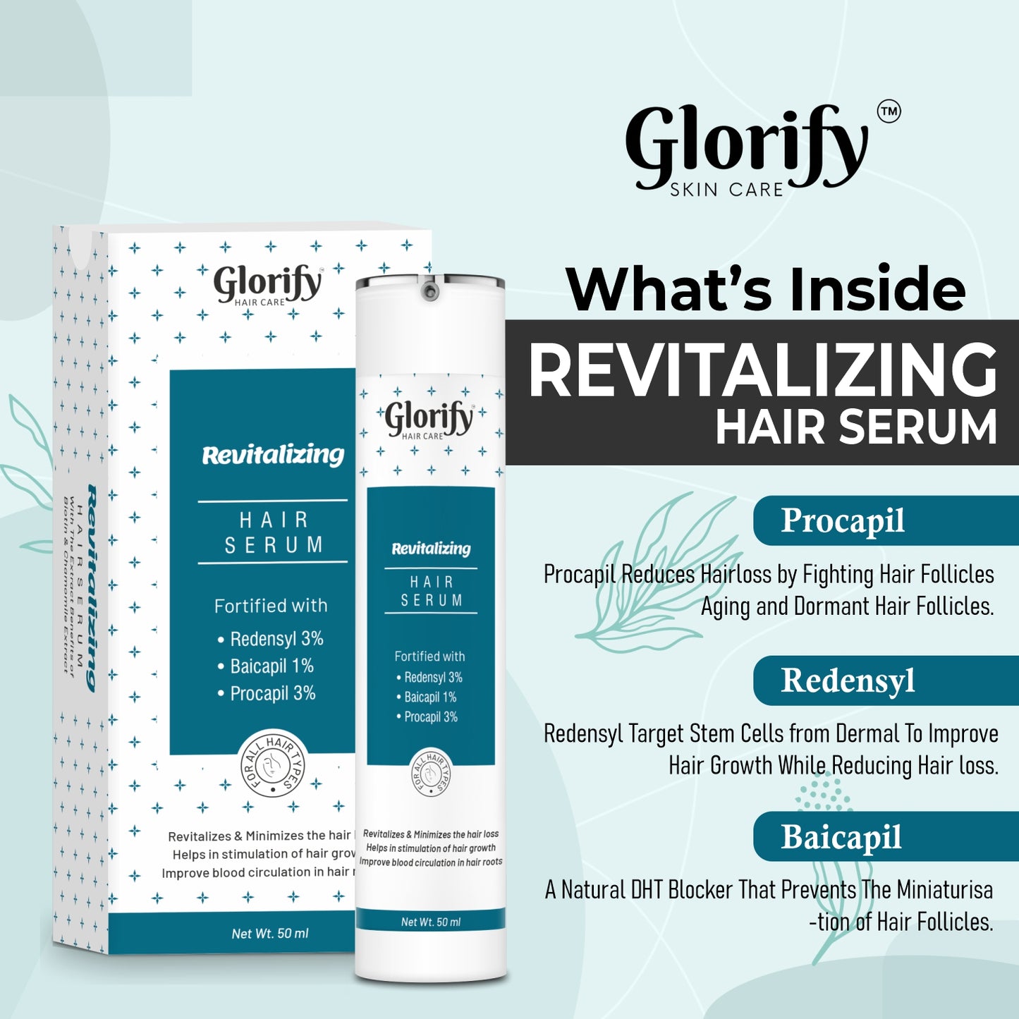 Glorify Revitalising Hair Serum | for Hair Fall , Grey Hairs & Hair Growth.