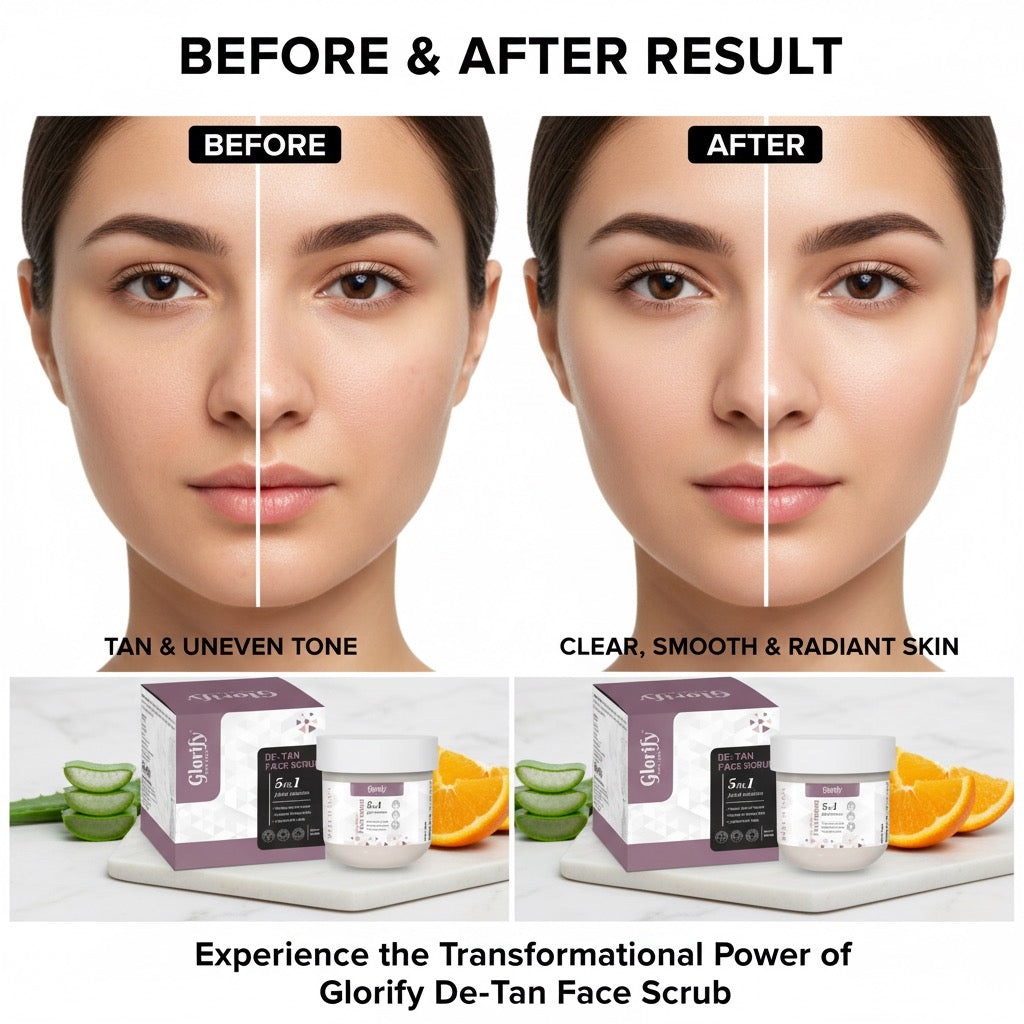 Glorify De-Tan Face Scrub | 5-in-1 Facial Solution