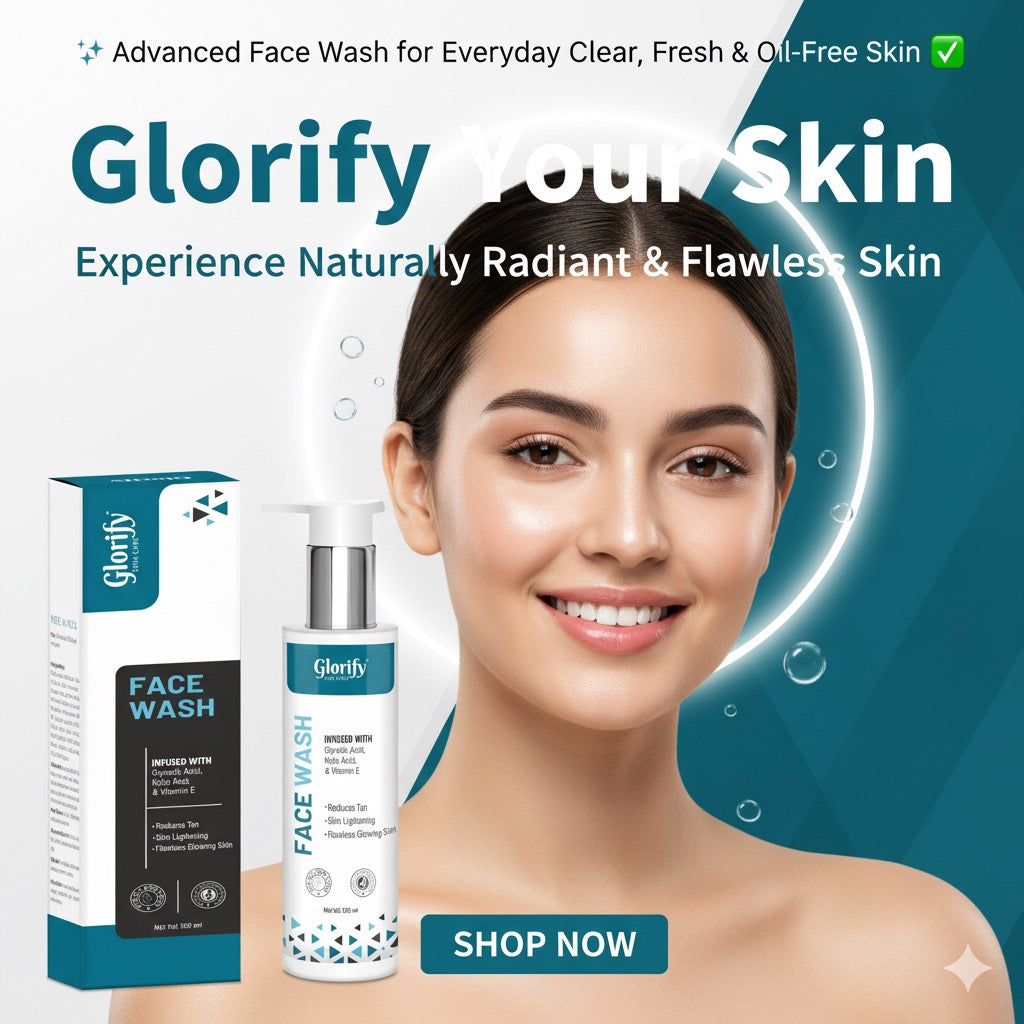 Glorify Natural Face Wash | for De-Tanning , Skin Brighting and Flawness Skin