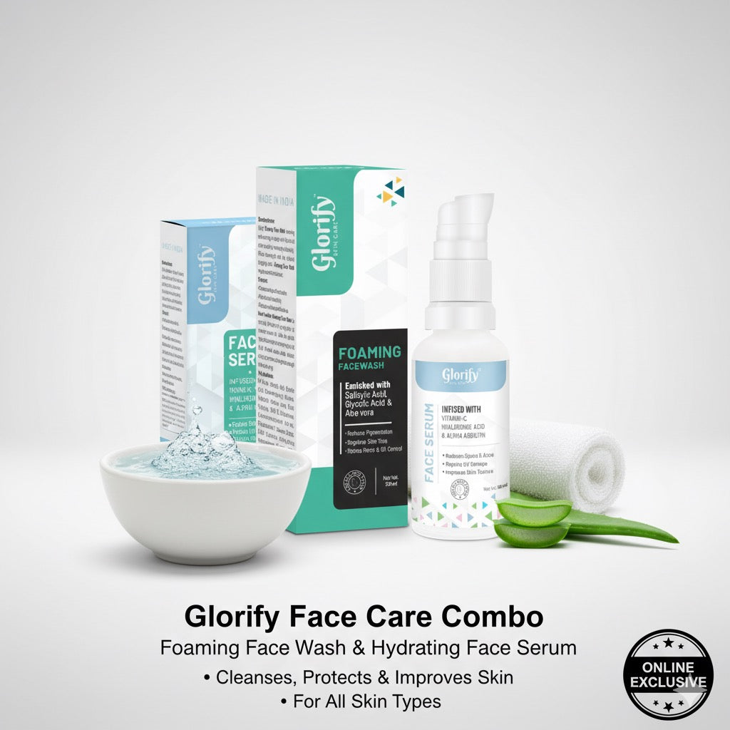 Glorify Face Care Combo – Foaming Face Wash & Hydrating Face Serum