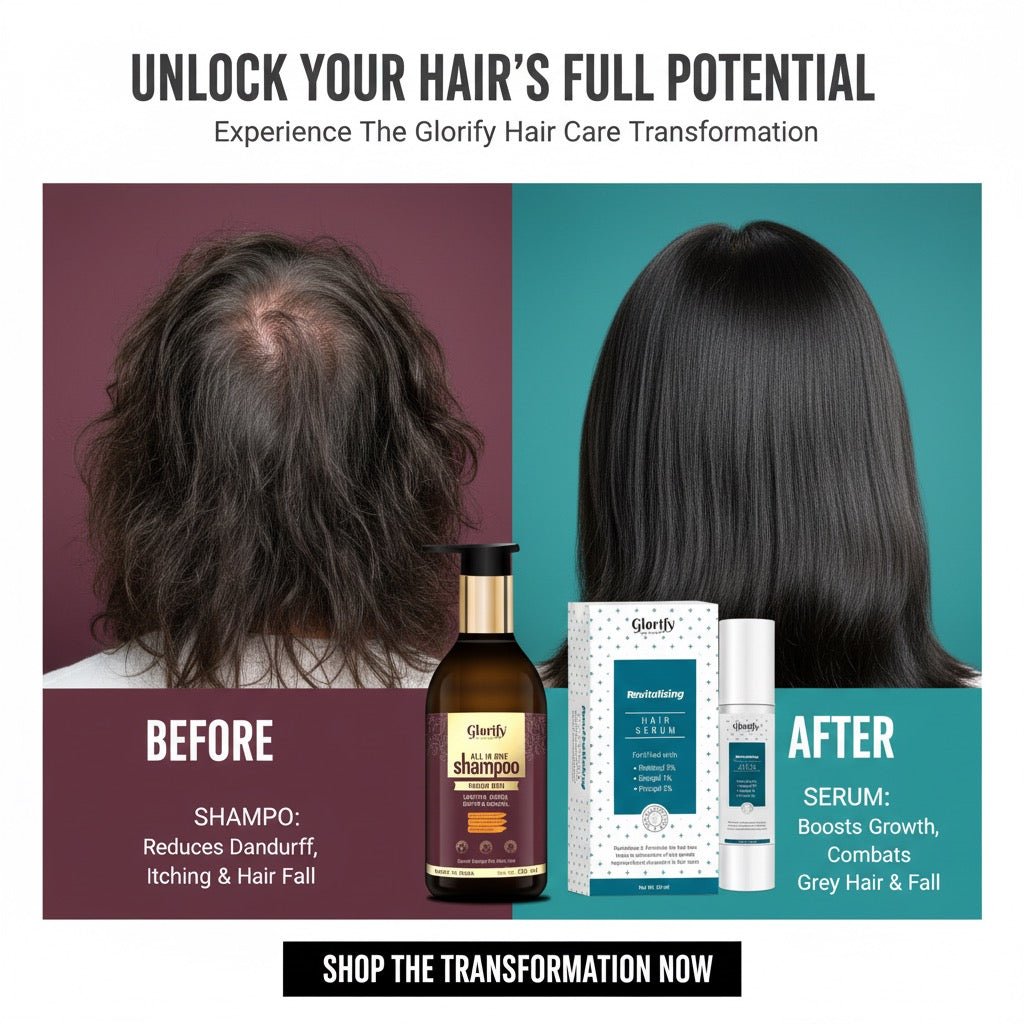 Glorify Hair Treatment Combo – All-in-One Shampoo & Revitalising Hair Serum