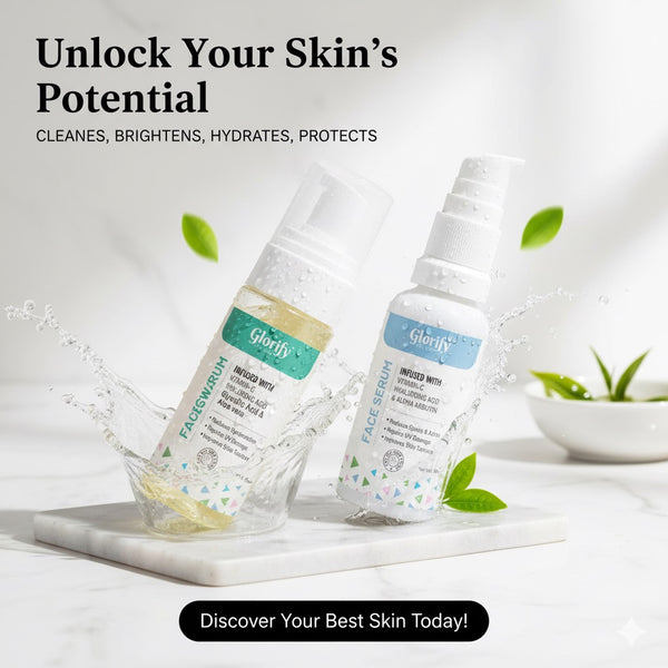 Glorify Face Care Combo – Foaming Face Wash & Hydrating Face Serum