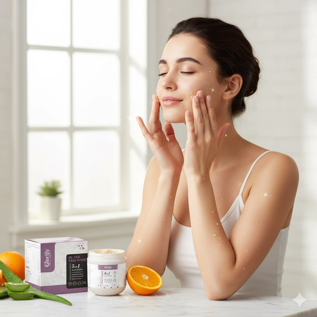 Glorify De-Tan Face Scrub | 5-in-1 Facial Solution