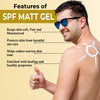 Glorify SPF Matt Gel | sunscreen with 50 spf PA+++, Non comedogenic,Water & Sweat Resistant.