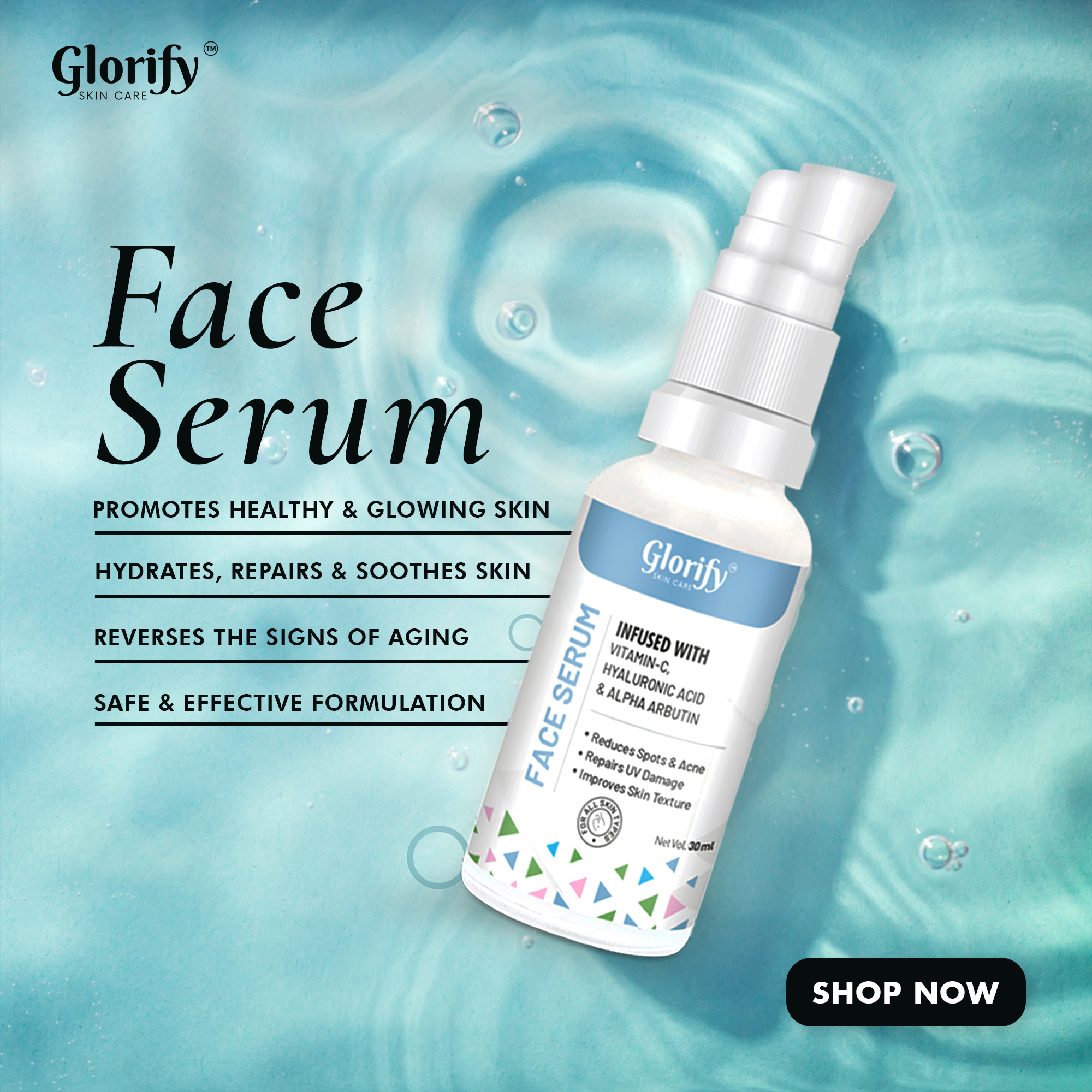 Glorify All-in-One Face Serum | for UV Protection, RemovingSpot & Acne , Improve Skin Texture