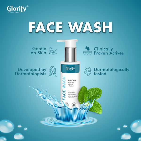 Glorify Natural Face Wash | for De-Tanning , Skin Brighting and Flawness Skin