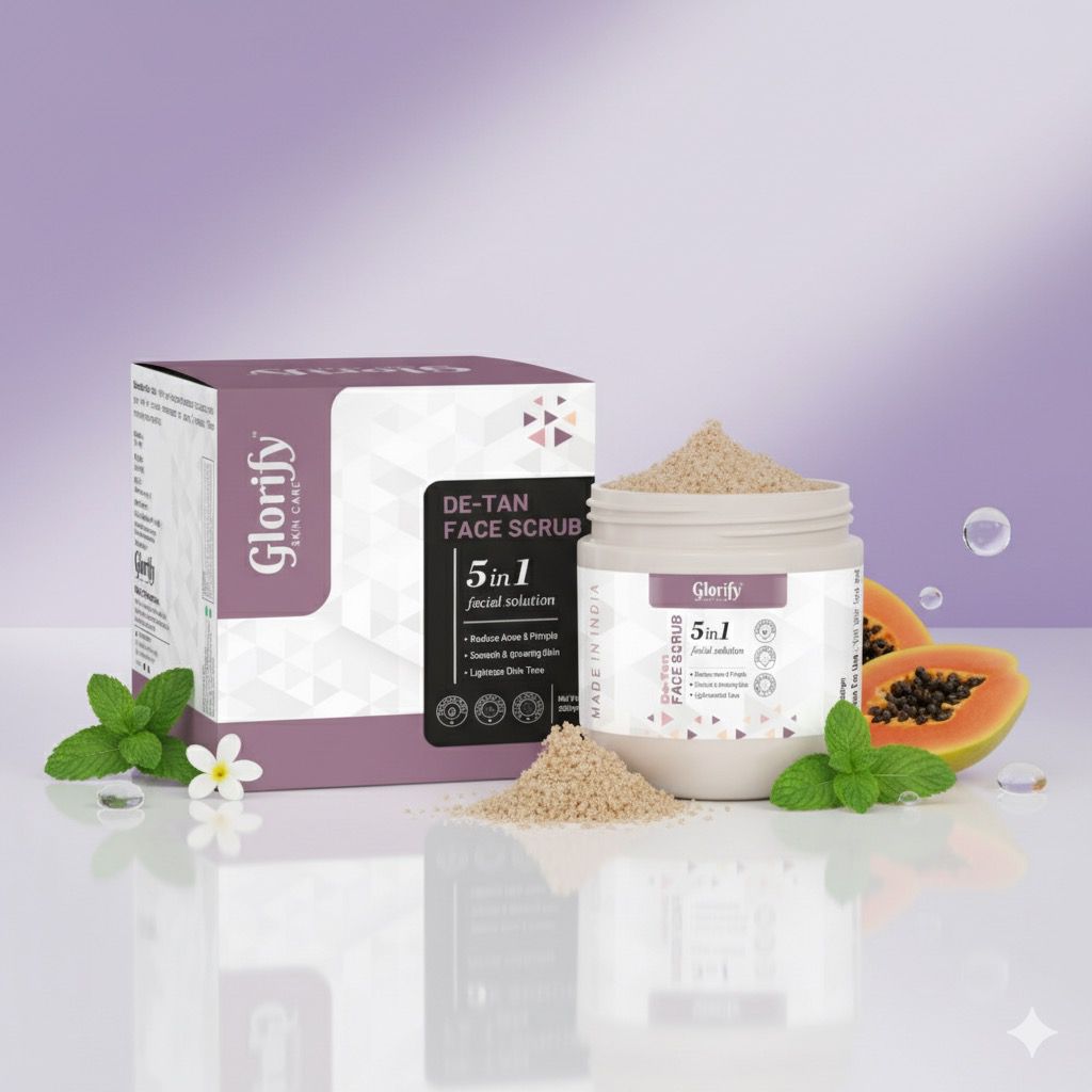 Glorify De-Tan Face Scrub | 5-in-1 Facial Solution