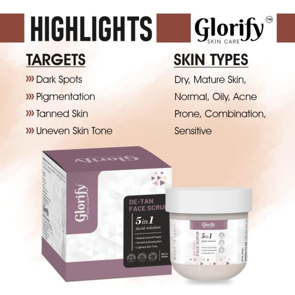 Glorify De-Tan Face Scrub 6